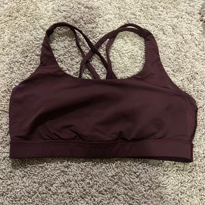 lululemon maroon energy bra